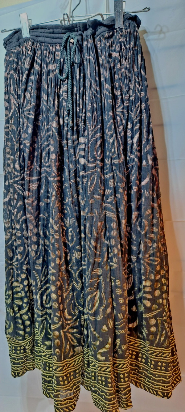 Soft, Brown/Black Maxi Skirt, Made in India M/L